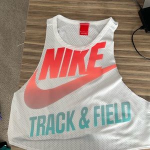 Nike mesh cropped muscle tank